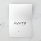 Santa in Police Car Weihnachtskarte Karte (Innenseite)