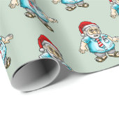 Santa in Sandals Geschenkpapier (Rolleneckpunkt)