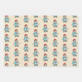 Santa in Sandals Geschenkpapier Set (Vorderseite 2)