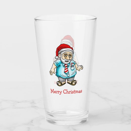 Santa in Sandals Glas (Rückseite)