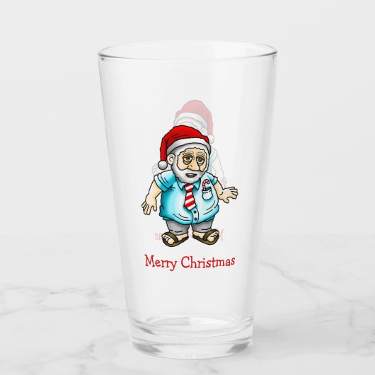 Santa in Sandals Glas (Vorderseite)