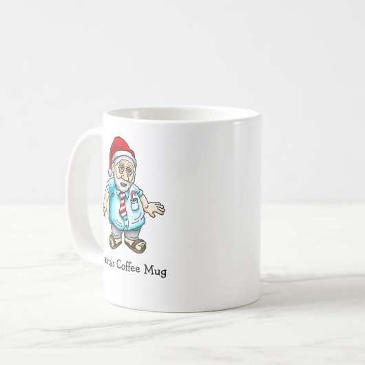 Santa in Sandals Kaffeetasse (Vorderseite Links)