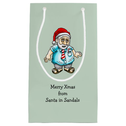 Santa in Sandals Kleine Geschenktüte (Vorderseite)