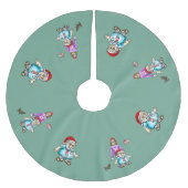 Santa in Sandals Polyester Weihnachtsbaumdecke (Vorderseite)