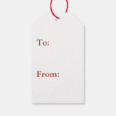 Santa in seinem Schlitten Geschenkanhänger (Rückseite)