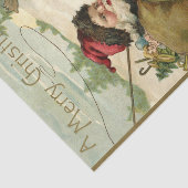 Santa in seinem Schlitten Seidenpapier (Ausschnitt)