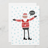 Santa in Skinny Jeans Feiertagskarte (Vorne/Hinten)