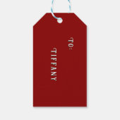 Santa in Sleigh Grußkarte Geschenkanhänger (Rückseite)