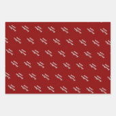 Santa in Sleigh Grußkarte Geschenkpapier Set (Vorderseite 2)