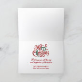 Santa in Sleigh Holiday Card Feiertagskarte (Innenseite)