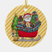 Santa in Sleigh Ornament (Vorne)