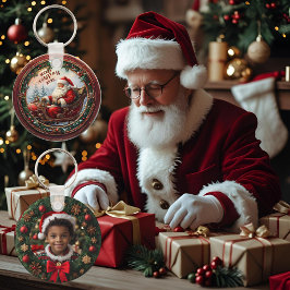 Santa in Sleigh Schlüsselanhänger