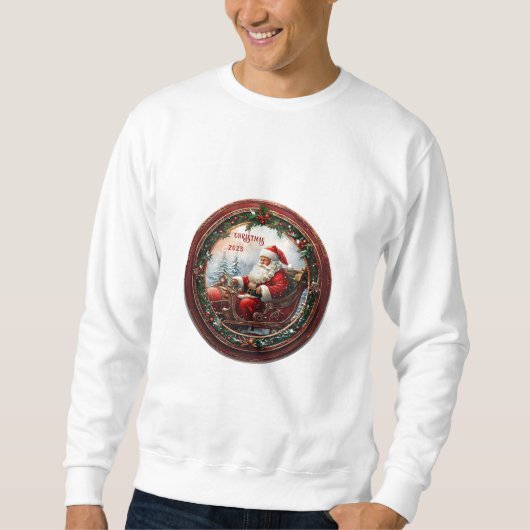 Santa in Sleigh Sweatshirt (Vorderseite)
