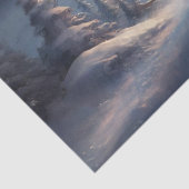 Santa in Sleigh Under Moonlit Sky Entdeckungsfahrt Seidenpapier (Detail)