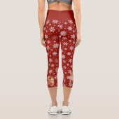 Santa in Snow Capri Leggings (Rückseite)