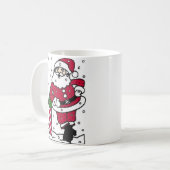 Santa in Snow Kaffeetasse (Vorderseite Links)