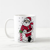 Santa in Snow Kaffeetasse (Links)