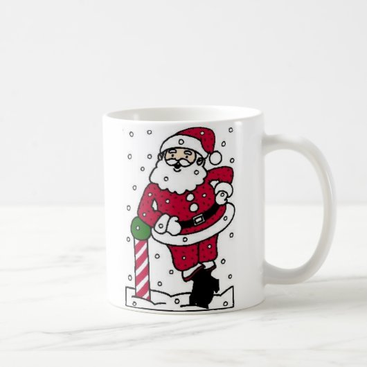 Santa in Snow Kaffeetasse (Rechts)