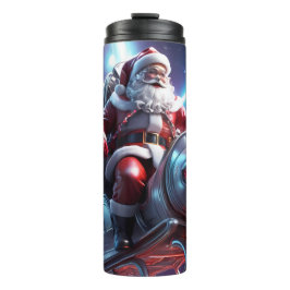 Santa in Space | Futuristic Christmas Art Thermosbecher