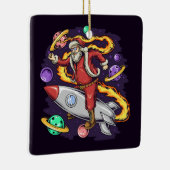 Santa in Space Keramikornament (Rechts)