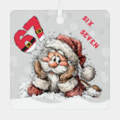 Santa In the Snow Six Seven Christmas Ornament (Vorderseite)