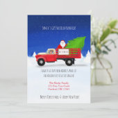 Santa in Vintager LKW mit Christbaumbewegung Ankündigung (Stehend Vorderseite)