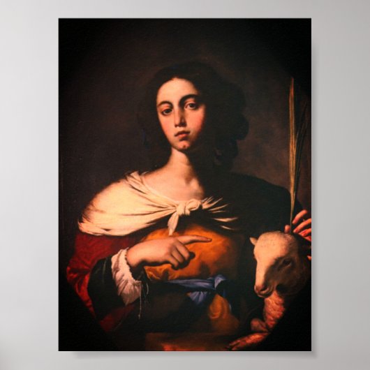 Santa Inés (von Guarino, 1650) Poster (Vorne)