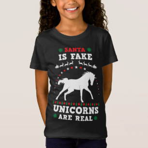 Santa is Fake Einhörner sind wirklich Niedliche hä T-Shirt