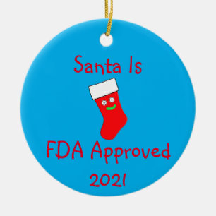 Santa is FDA Genehmigte Keramik Ornament