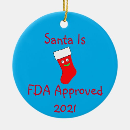 Santa is FDA Genehmigte Keramik Ornament (Vorne)