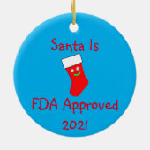 Santa is FDA Genehmigte Keramik Ornament (Hinten)