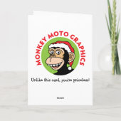 Santa Is Feiertagskarte (Rückseite)