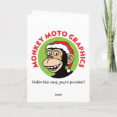 Santa Is Feiertagskarte (Rückseite)