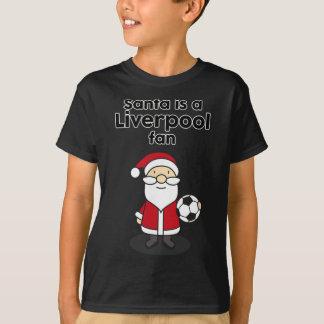 Santa Is Liverpool Football Fan Funny Soccer Chris T-Shirt