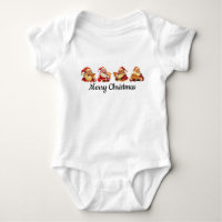 Santa isst Pizza, Weihnachten Baby T-Shirt