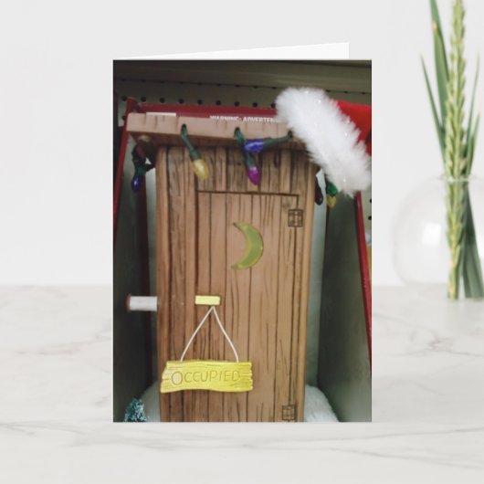 "SANTA IST AUS DEM HAUS" FEIERTAGSKARTE (Vorderseite)