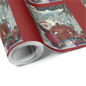 Santa ist bereit geschenkpapier (Rolleneckpunkt)
