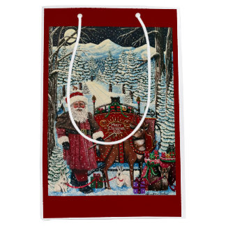 Santa ist bereit  mittlere geschenktüte