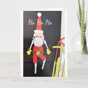 SANTA IST DA, UM "FROHE WEIHNACHTEN" ZU SAGEN KARTE