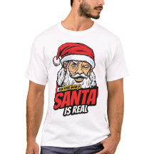 Santa ist echt – Frag Mutti Pop Art zwinkernd Sant