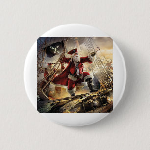 Santa ist ein Pirat Button
