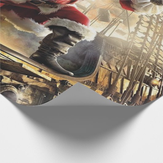 Santa ist ein Pirat Geschenkpapier (Ecke)