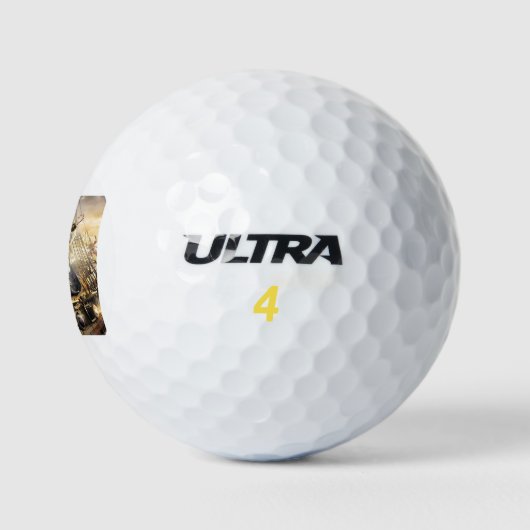 Santa ist ein Pirat Golfball (Logo)