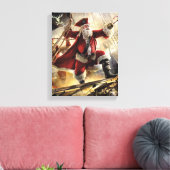 Santa ist ein Pirat Leinwanddruck (Insitu (Wohnzimmer))