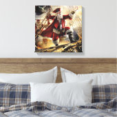 Santa ist ein Pirat Leinwanddruck (Insitu (Schlafzimmer))