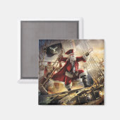 Santa ist ein Pirat Magnet (Vorderseite/Rückseite)