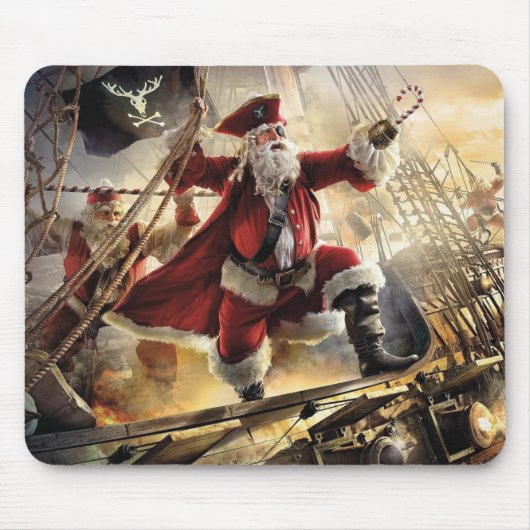 Santa ist ein Pirat Mousepad (Vorne)