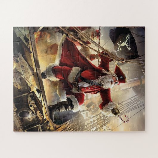 Santa ist ein Pirat Puzzle (Horizontal)