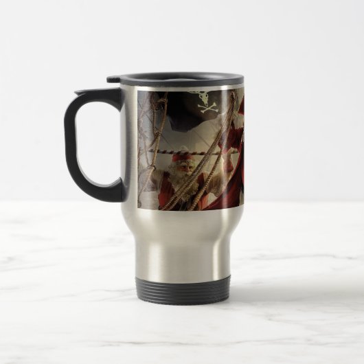 Santa ist ein Pirat Reisebecher (Links)