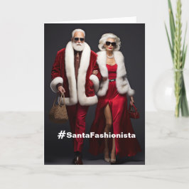 Santa ist eine Fashionistenkarte Dankeskarte